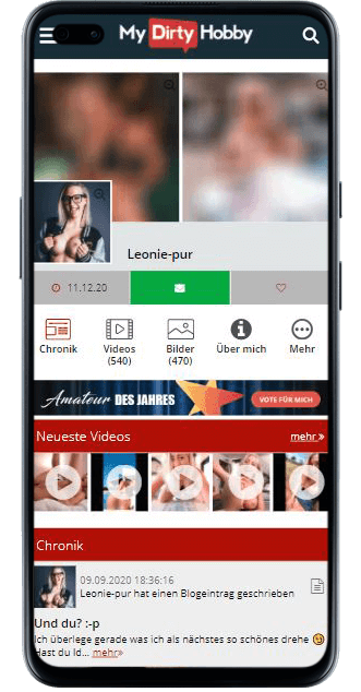 Leonie Pur bei MyDirtyHobby